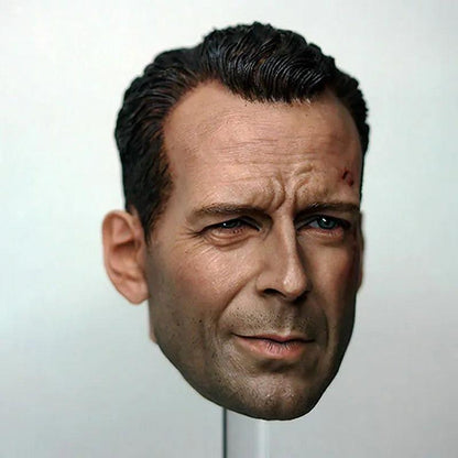 1/6 Bruce Willis Carving Wounded Ver. Male Head Sculpt For 12'' Man Action Figure Body - petguardiansupplies