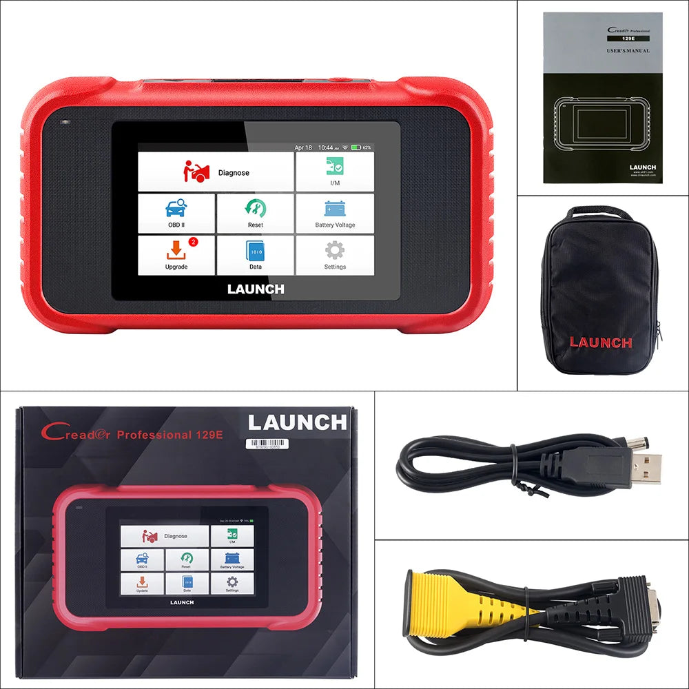 LAUNCH X431 CRP129E / CRP129E V2.0 Car OBD2 Diagnostic Tools ENG ABS SRS AT Oil SAS EPB TPMS DPF Reset Auto Scanner Free Update - petguardiansupplies