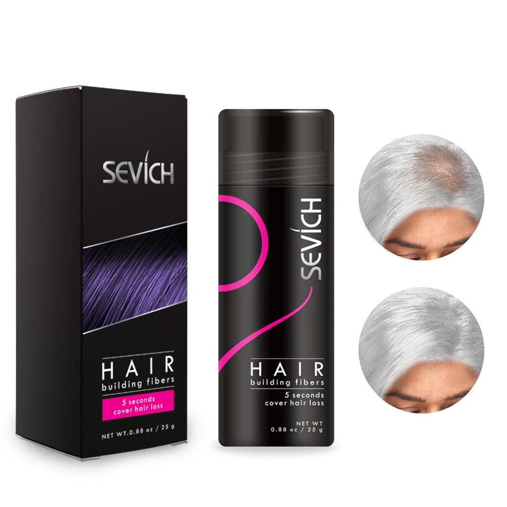 Hair Building Fibers Keratin Thicker Anti Hair Loss Products Concealer Refill Thickening Hair Fiber Powders Growth sevich 25g - petguardiansupplies