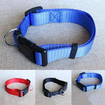 Adjustable Dog Puppy Cat Pet Safety Nylon Necklace Fashion Buckle Neck Collar Harnesses Leads Dog Supplies - petguardiansupplies