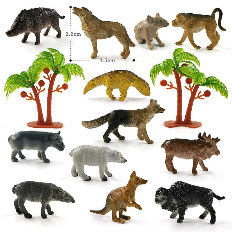 12Pcs Insect Spider Butterfly Fish Dinosaur Dog Cat Horse Figurine Farm Animal Model Action Figure Hot Toy Set For Children Gift - petguardiansupplies