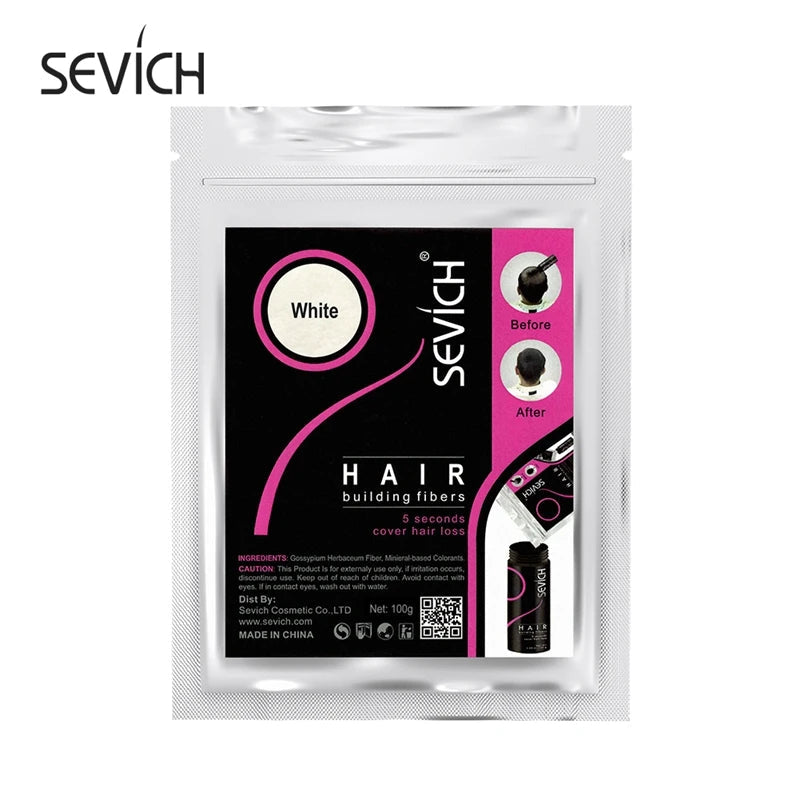 Sevich Beauty Salon Instant Thickening Hair Fiber Powder 100g Thickening Hair Building Fibers Wig Extensions Refill Black Colors - petguardiansupplies