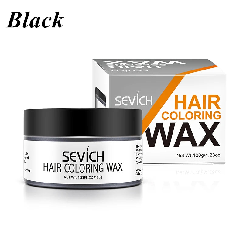 Sevich Temporary Hair Color Wax Men Diy Mud One-time Molding Paste Dye Cream Hair Gel for Hair Coloring Styling Silver Grey 120g - petguardiansupplies