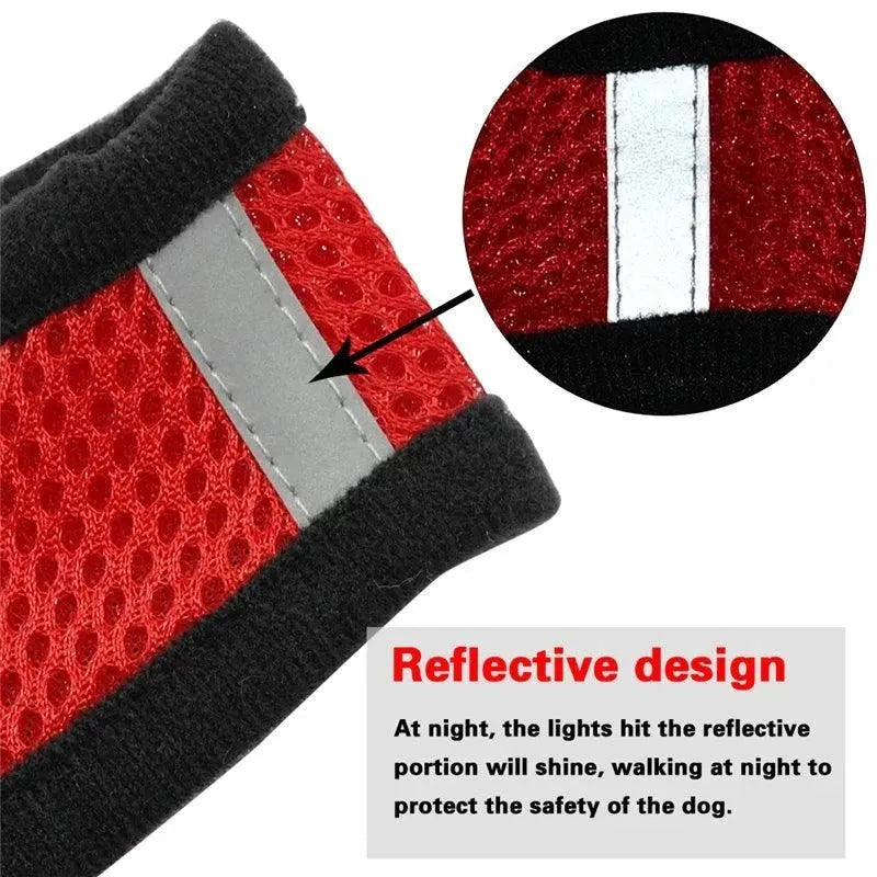 Cat Harness Vest Walking Lead Leash For Puppy Dogs Collar Polyester Adjustable Mesh Dog Harness For Small Medium Pet Accessories - petguardiansupplies