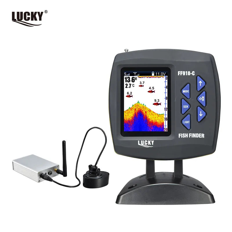 Lucky FF918 Wireless Remote Control Boat Fish Finder 300m/980ft wireless operating range echo sounder - petguardiansupplies