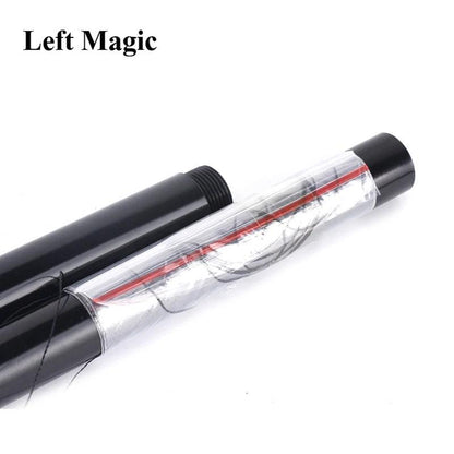 Aluminum Dancing Cane Stick (Silver/Black) Magic Trick Floating Magic Wand Close Up Street Stage Magic Props Accessories - petguardiansupplies