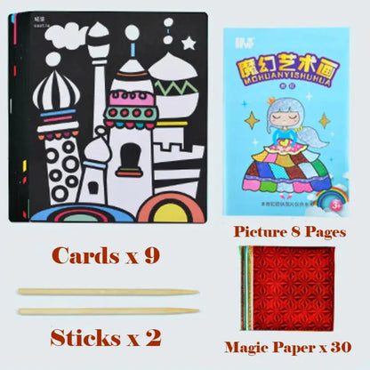 DIY Magic Transfer Painting Crafts Kids Arts And Crafts Educational Toys For Children Cartoon Creative Learning Drawing Toys - petguardiansupplies