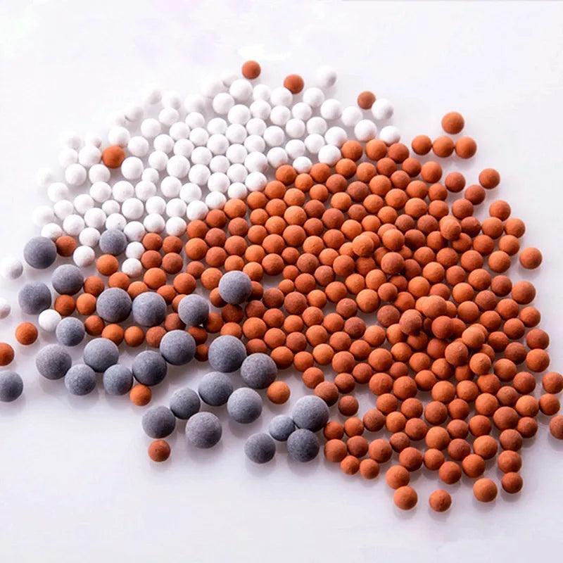 ZhangJi Shower Head Replacement Filter Anion Mineral Beads Stones Balls for Bathroom Purifying Water 3 Kinds Diameter 5-6mm - petguardiansupplies