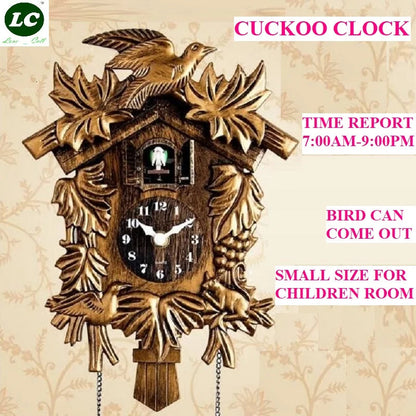 14inch Cuckoo Clock Living Room Wall Clock Bird Cuckoo Alarm Clock Wall-watch Children Unicorn Decorations Home Day Time Alarm - petguardiansupplies