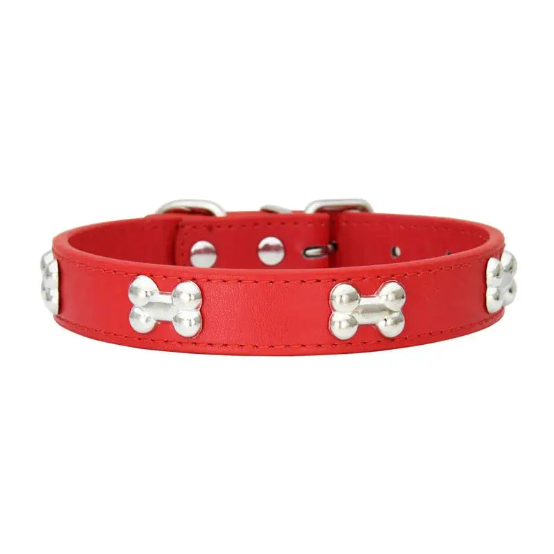 Bone Leather Durable Pet Dog Collars Puppy Pug Collars for Small Large Dog Chihuahua Cat Accessories Pet Collar for Small Dogs - petguardiansupplies