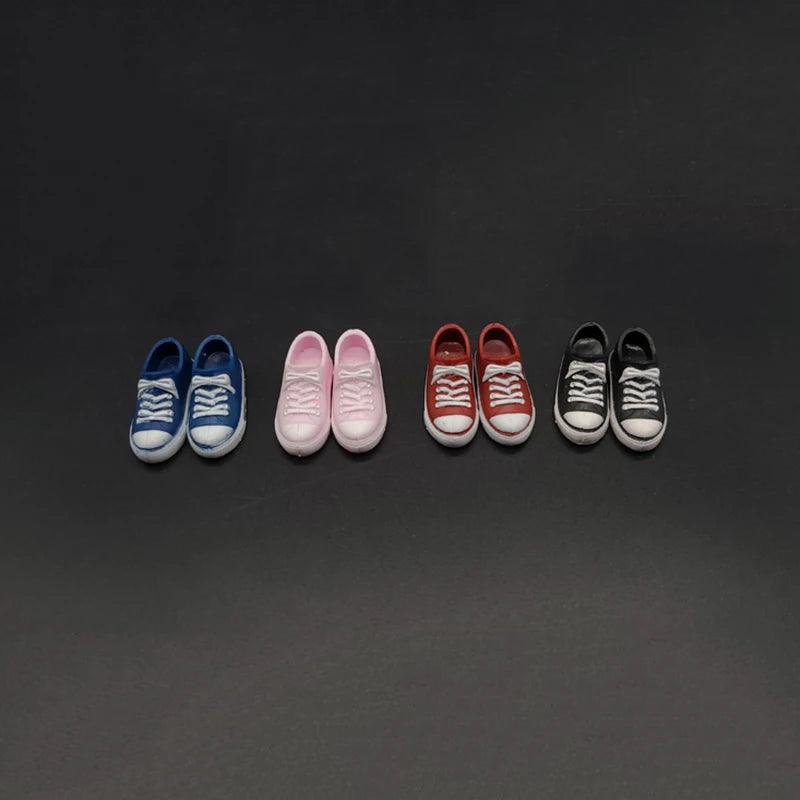 3.1 CM 1/12 Scale Male Female Shoes Low-cut Canvas Model For 6 Inches Figma SHF BJD Dam TBLeague Action Figures - petguardiansupplies