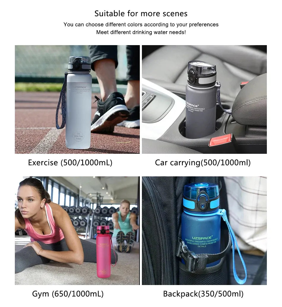 Hot Sale 500/1000ML Sports Water Bottle Shaker Outdoor Travel Portable Leakproof Drinkware Tritan Plastic Drink Bottle BPA Free - petguardiansupplies