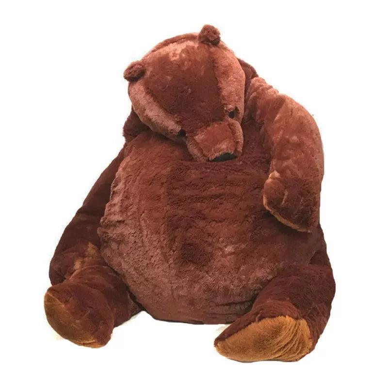 40cm -100cm simulation DJUNGELSKOG Brown Bear Giant Plush Bear Toy Stuffed Animals Soft Cushion Girl Kids Birthday Gift - petguardiansupplies