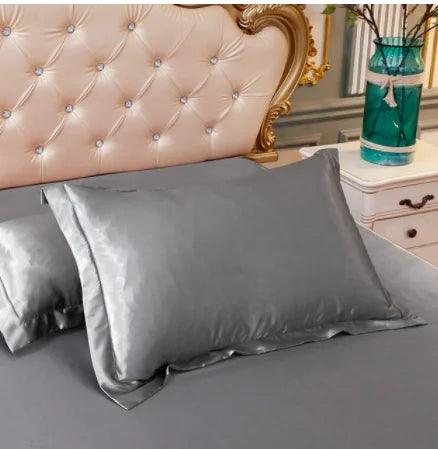 1pc Pure Emulation Silk Satin Pillowcase Single Pillow Cover Multicolor 48*74cm - petguardiansupplies