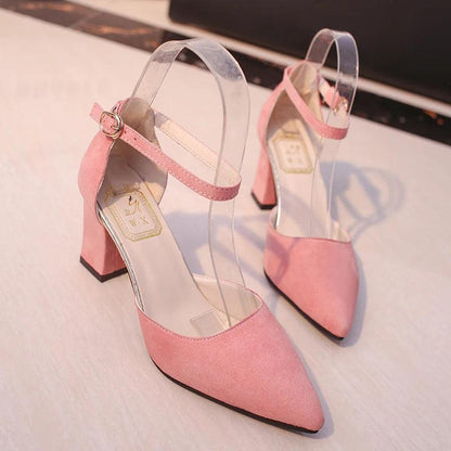 2020 Sandalias femeninas high heels Autumn Flock pointed sandals sexy high heels female summer shoes Female sandals mujer s040 - petguardiansupplies