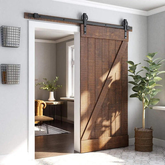 For Russian Vintage Industrial Wheel Sliding Barn Wood Door Interior Closet Door Kitchen Door Track Kit Track System Hardware - petguardiansupplies