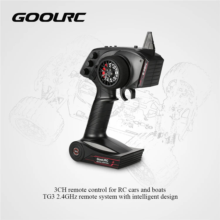 Original High Quality GoolRC TG3 2.4G 3CH RC Transmitter Digital Radio Remote Control Transmitter with Receiver for RC Car Boat - petguardiansupplies