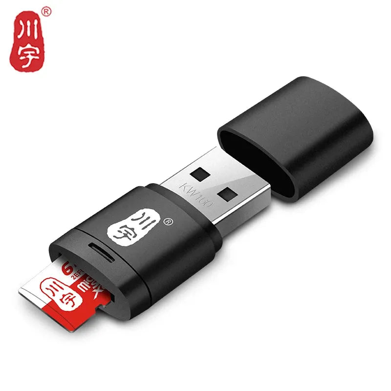 Kawau Micro SD Card Reader 2.0 USB High Speed Adapter with TF Card Slot C286 Max Support 128GB Memory Card Reader for Computer - petguardiansupplies