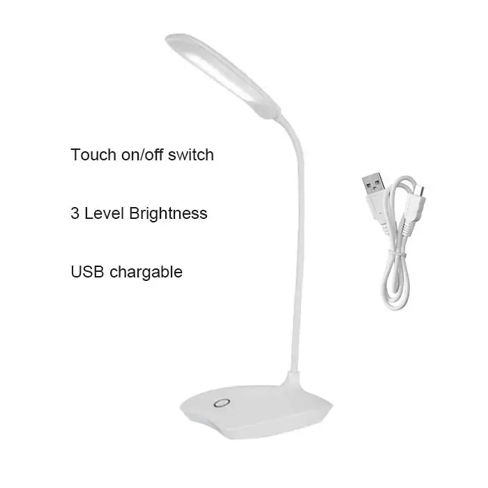 LED Desk Lamp Foldable Dimmable Touch Table Lamp DC5V USB Powered table Light 6000K night light touch dimming portable lamp - petguardiansupplies