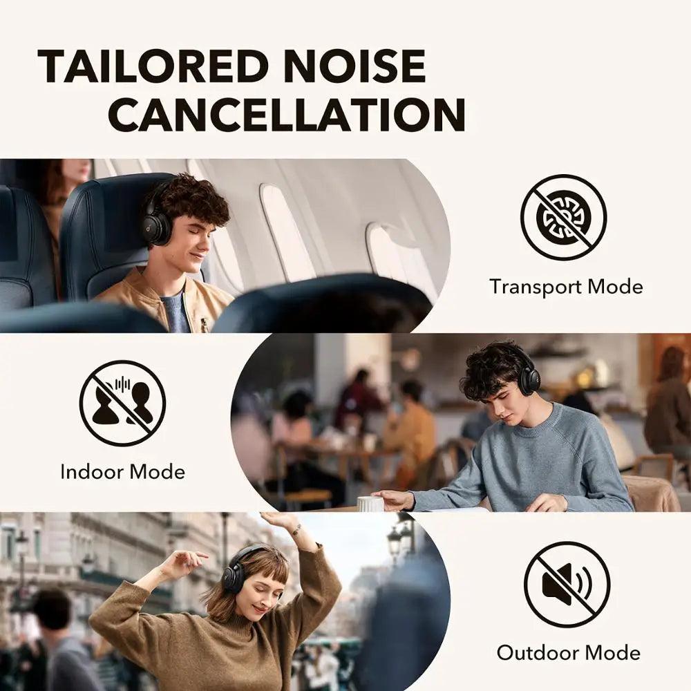 Soundcore by Anker Life Q30 Hybrid Active Noise Cancelling Headphones Wireless Bluetooth Headphones Over Ear Headset Earphone - petguardiansupplies