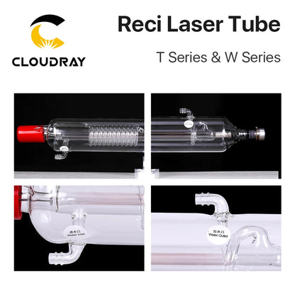 Cloudray Reci W2/T2 90W-100W CO2 Laser Tube Wooden Box Packing Dia. 80mm/65mm CO2 Laser Engraving Cutting Machine S2 Z2 - petguardiansupplies