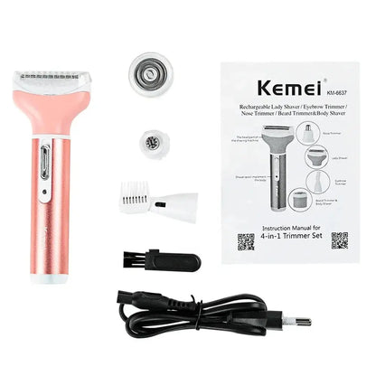 Kemei 4 in 1 Rechargeable Trimmer Set-0