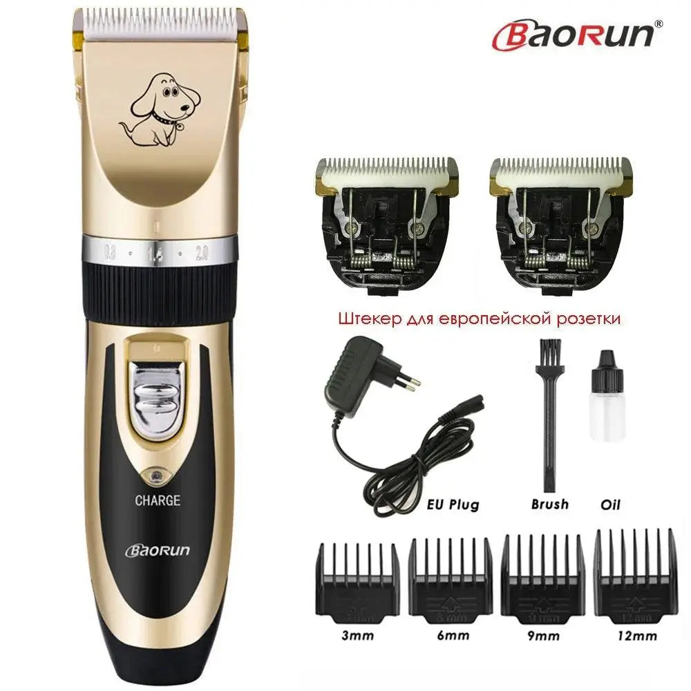 BaoRun P2 P3 Professional Pet Cat Dog Hair Trimmer Rechargeable Animal Grooming Clipper Shaver Dog Hair Cutting Machine Comb Kit - petguardiansupplies