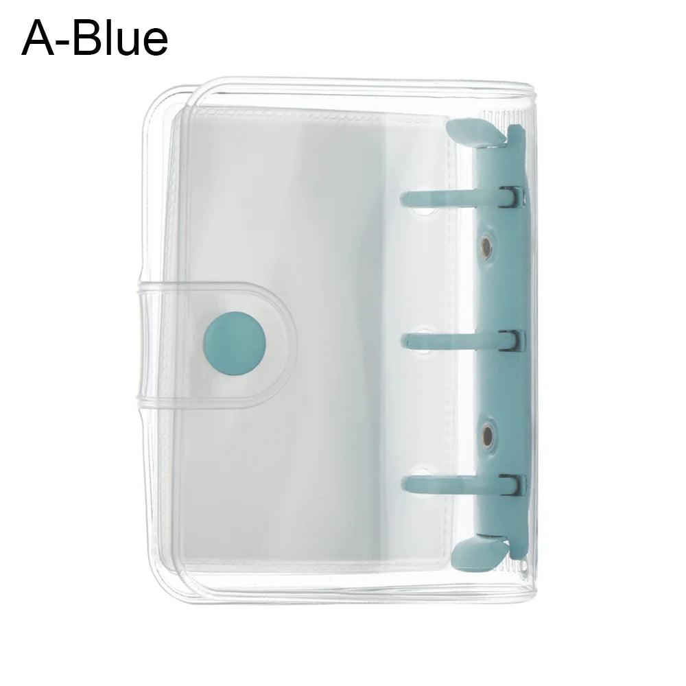 3 Hole Mini PVC Loose-leaf Notebook Cover Journal Traveler Portable Notebook Loose Leaf Binder Book Clip Refill Inner Pages - petguardiansupplies