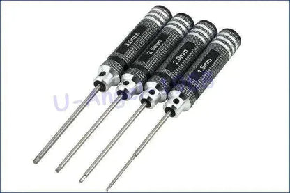 RC Tools 4 pcs hex screw driver set titanium plating hardened 1.5 2.0 2.5 3.0mm screwdriver For RC helicopter Boat Car toys - petguardiansupplies