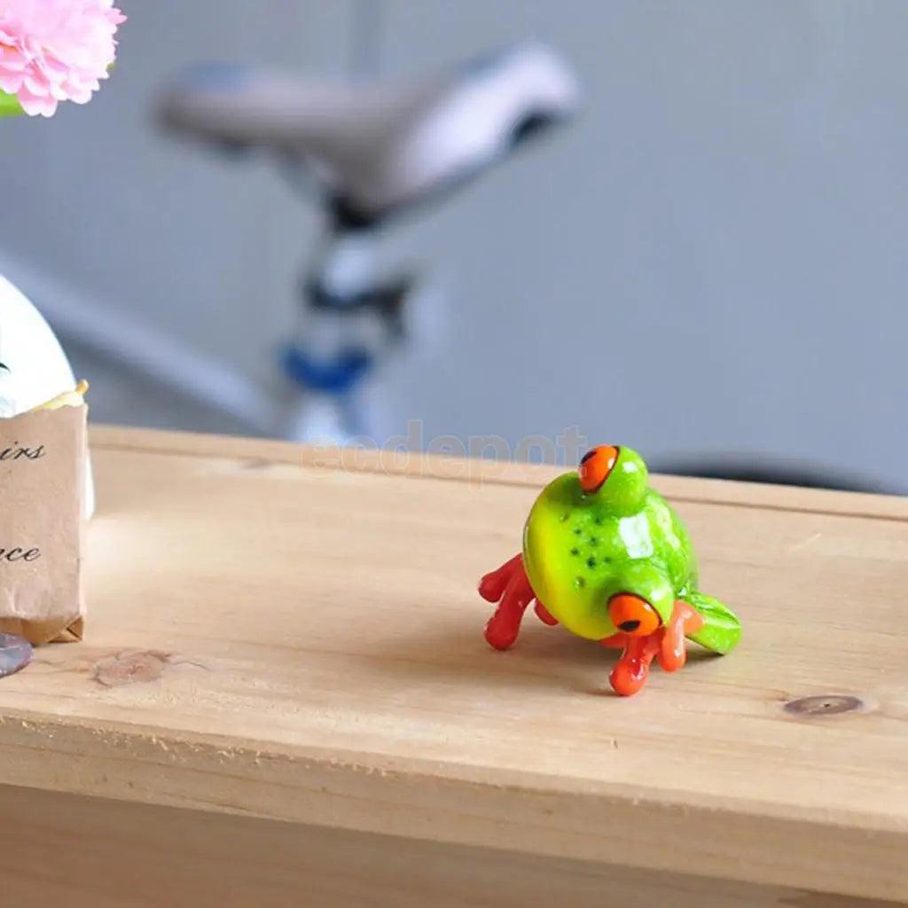 3D Frog Funny Car Office Desk Computer Decor Ornaments Miniatures Decorations, Landcrape Bonsai Garden Decor, Xmas Gift - petguardiansupplies