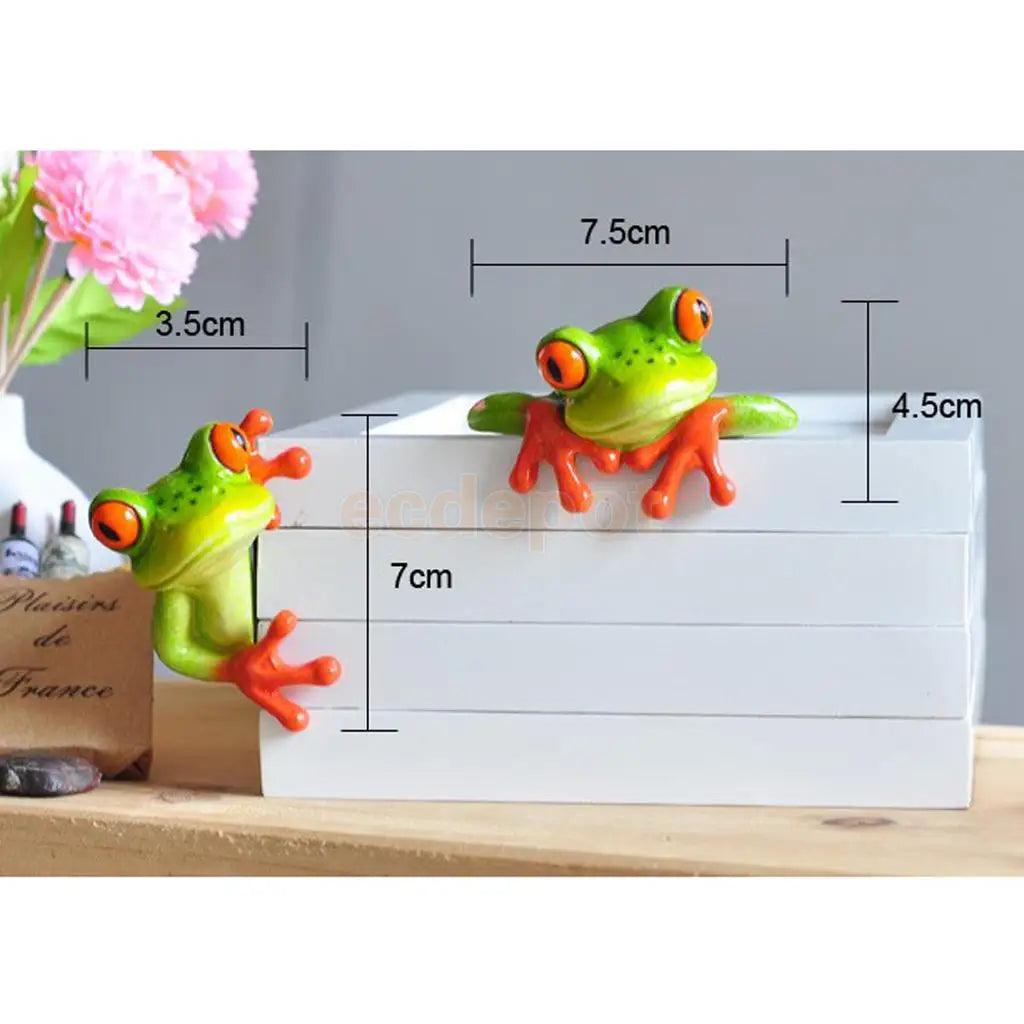 3D Frog Funny Car Office Desk Computer Decor Ornaments Miniatures Decorations, Landcrape Bonsai Garden Decor, Xmas Gift - petguardiansupplies