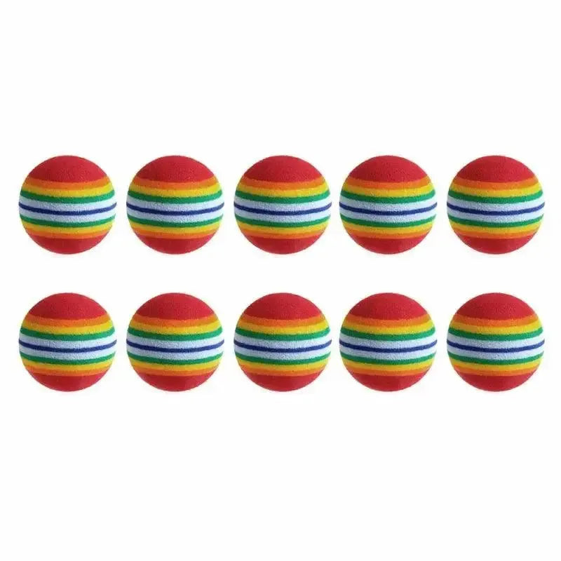 10Pcs Colorful Cat Toy Ball Interactive Cat Toys Play Chewing Rattle Scratch Natural Foam Ball Training Pet Supplies - petguardiansupplies