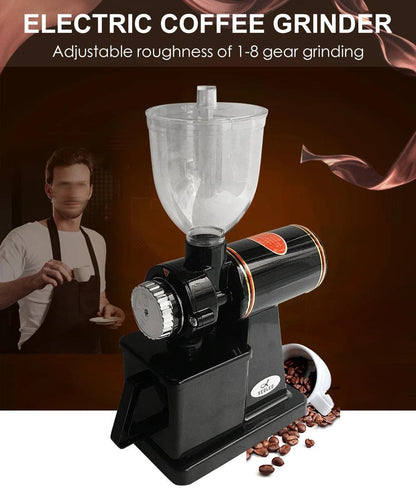 Xeoleo Electric Coffee Grinder 600N Coffee Mill Machine Coffee Bean Grinder Machine Flat Burrs Grinding Machine 100W Red/Black - petguardiansupplies