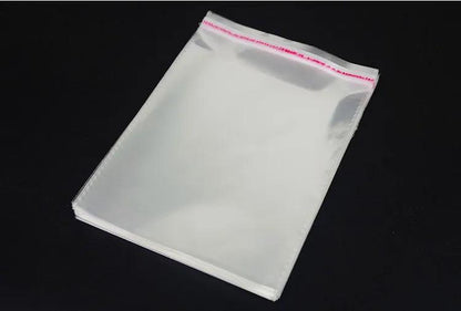 100pcs General Use High Clear OPP Adhesive Bag Transparent Poly Resealable Packaging Self-Sealing Plastic Toys Gifts Pouches - petguardiansupplies