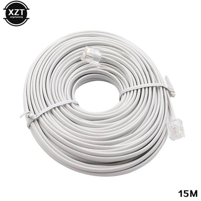 30M/15M/12M/9M/6M/3M RJ11 6P4C Telephone Extension Cable Connector HOT SALE - petguardiansupplies