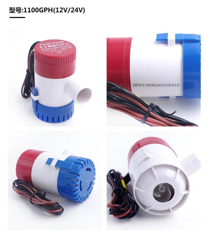 1Pcs bilge pump 12v 24V 1100gph 750gph water pump used in boat seaplane motor homes houseboat - petguardiansupplies