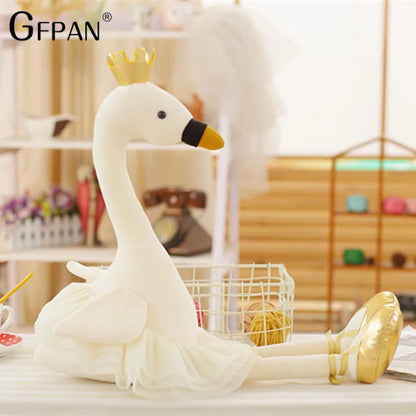 1pc Beautiful Skirt Swan White&Pink Color Super Lovely Animal Stuffed&Plush Baby Cotton Toys Party Doll For Children Girls Kids - petguardiansupplies