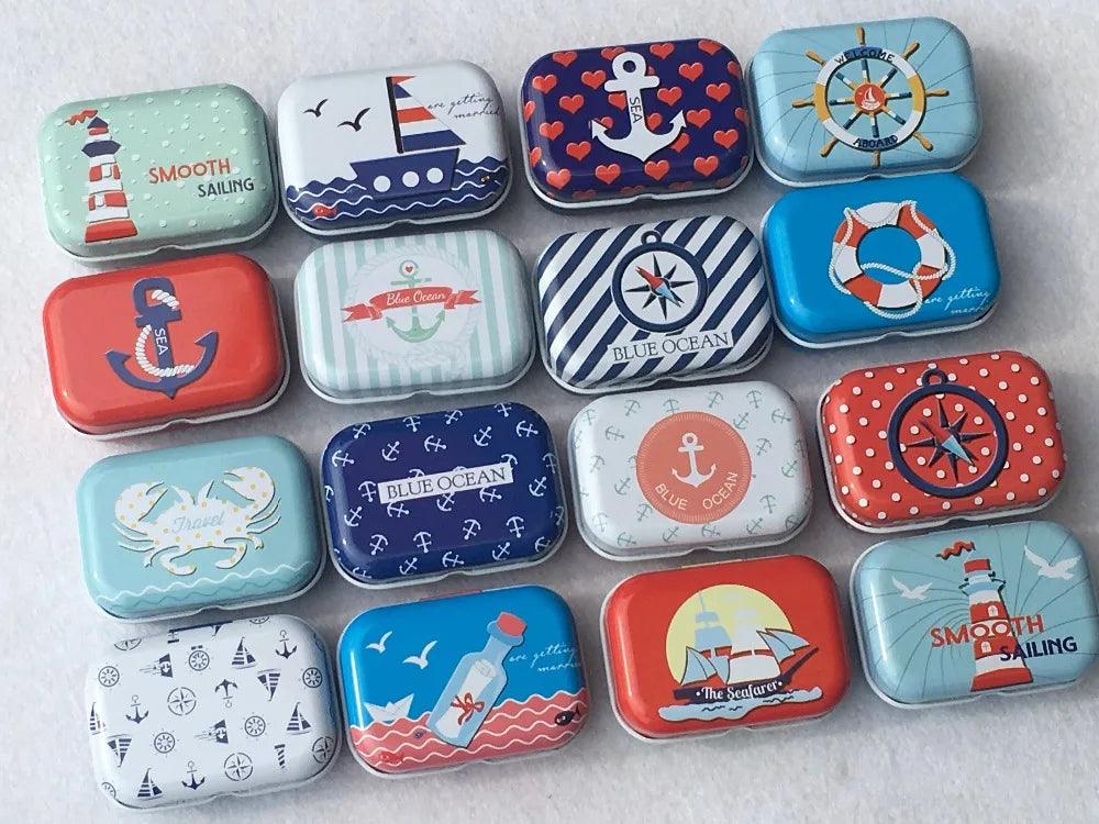 Colorful mini tin box sealed jar packing boxes jewelry, candy box small storage boxes cans coin earrings, headphones gift box - petguardiansupplies