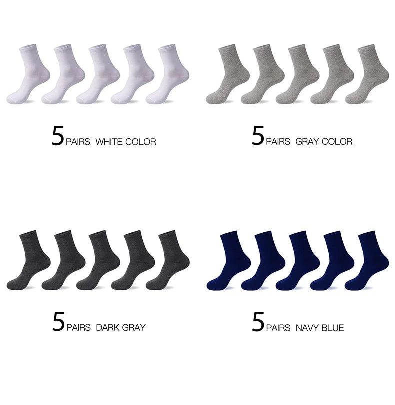 HSS 5pairs/lot High Quality Men Cotton Socks New Casual Business Summer Thin Black Socks Deodorant Breathable Man Long Sock - petguardiansupplies