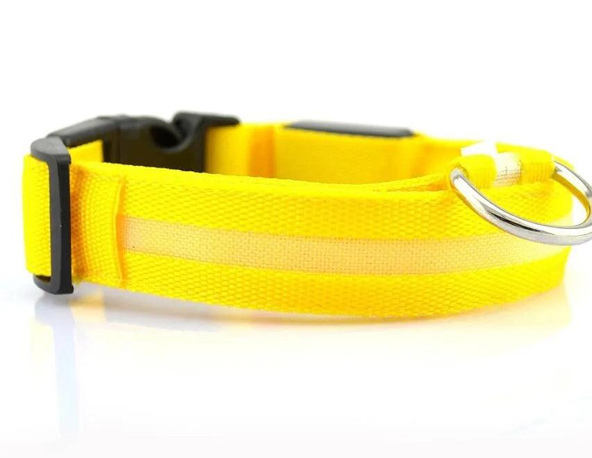 YUDODO Nylon LED Pet Dog Collars for animals Night Safety Flashing Glow Dog Leash Dogs Luminous Fluorescent Collars Pet Supplies - petguardiansupplies