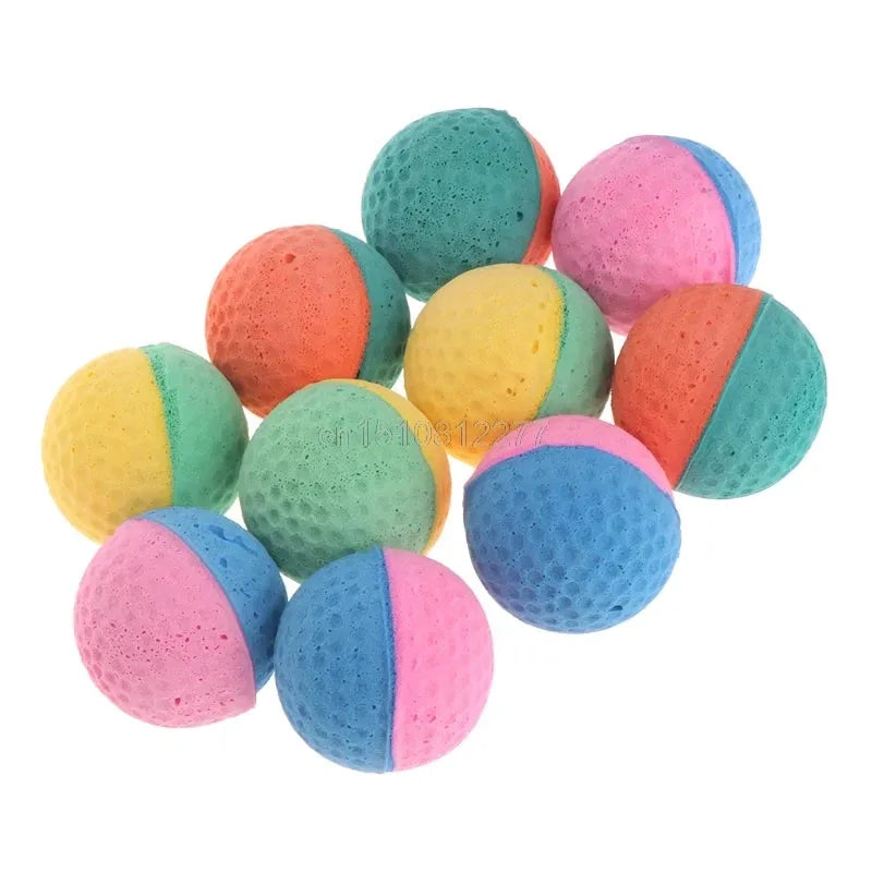 10 Pcs Pet Toy Latex Balls Colorful Chew For Dogs Cats Puppy Kitten Soft Elastic Dropshipping - petguardiansupplies