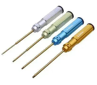 RC Tools 4 pcs hex screw driver set titanium plating hardened 1.5 2.0 2.5 3.0mm screwdriver For RC helicopter Boat Car toys - petguardiansupplies