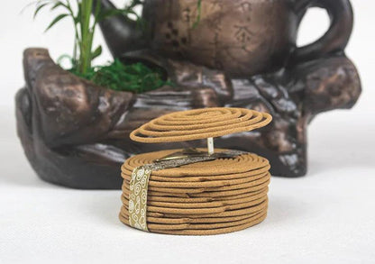 Y 48pcs/box Natural Coil Incense Aromatherapy Fragrance Indoors Indian Buddhist Sandalwood Incense Without Censer Home Fragrance - petguardiansupplies