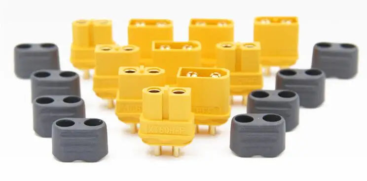 10 x Amass XT60+ XT60H Plug Connector With Sheath Housing 5 Male 5 Female (5 Pair ) For Rc Lipo Battery Rc Drone Car Boat - petguardiansupplies