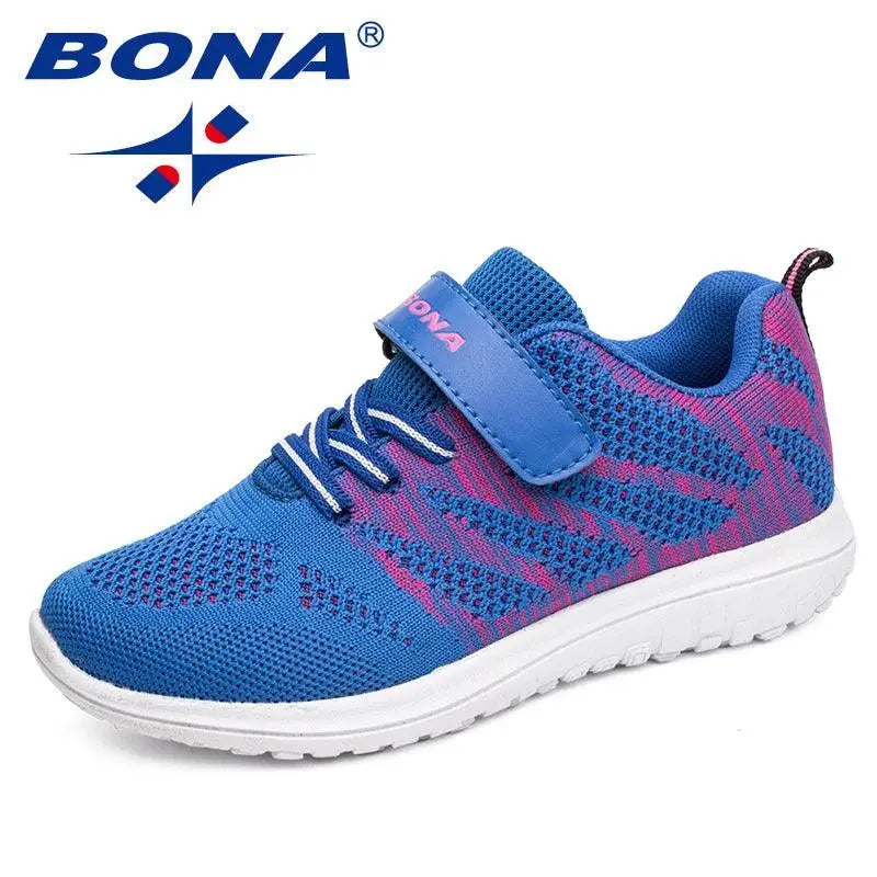 BONA New Arrival Popular Style Children Casual Shoes Mesh Sneakers Boys & Girls Flat Child Running Shoes Light Fast Free Shippin - petguardiansupplies