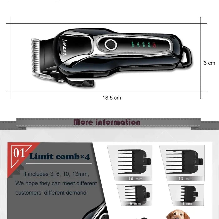 100-240v rechargeable professional dog hair trimmer for cat cutter grooming machine hair remover animal hair clipper for pet - petguardiansupplies