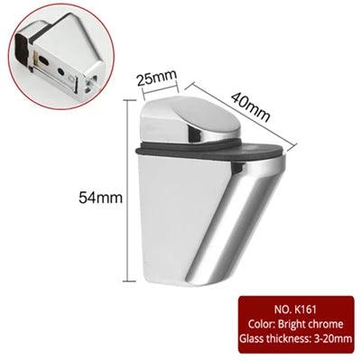 KAK Zinc Alloy Adjustable Glass Shelf Holder Glass Clamps Shelf Support Bracket Chrome Alloy Shelf Holder Glass Shelf Bracket - petguardiansupplies