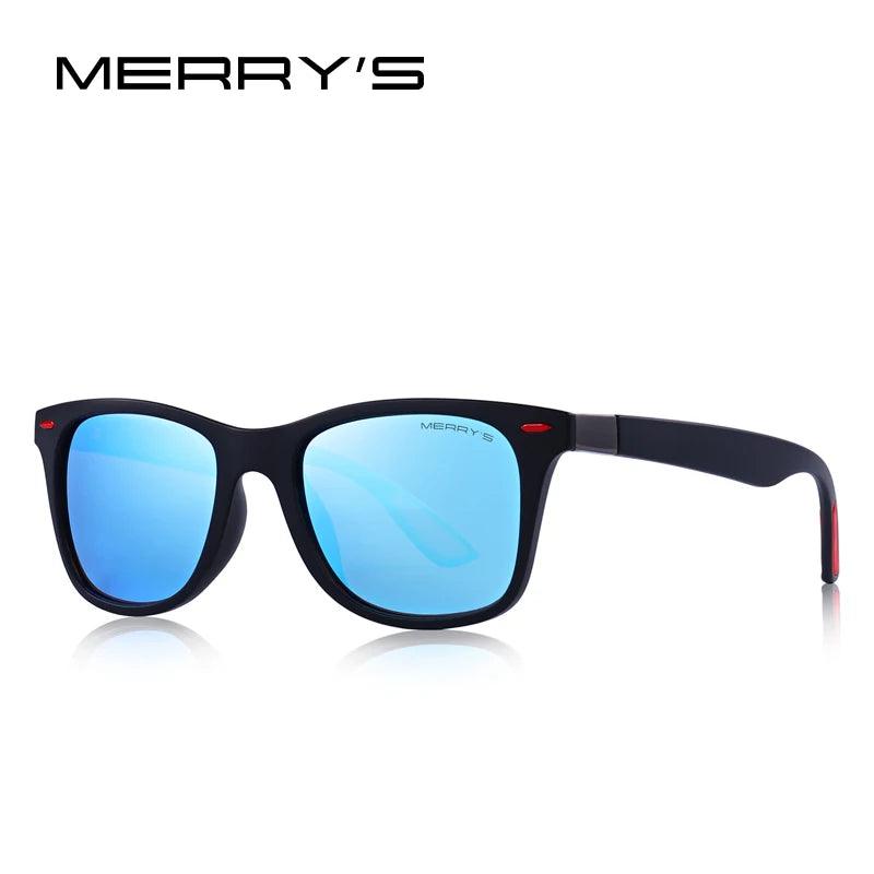 MERRYS DESIGN Men Women Classic Retro Rivet Polarized Sunglasses Lighter Design Square Frame 100% UV Protection S8508 - petguardiansupplies