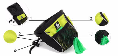 Truelove Portable Travel Dog Snack Treat bag Reflective Pet Training Clip-on Pouch Bag Easy Storage belt bag Poop Bag Dispenser - petguardiansupplies