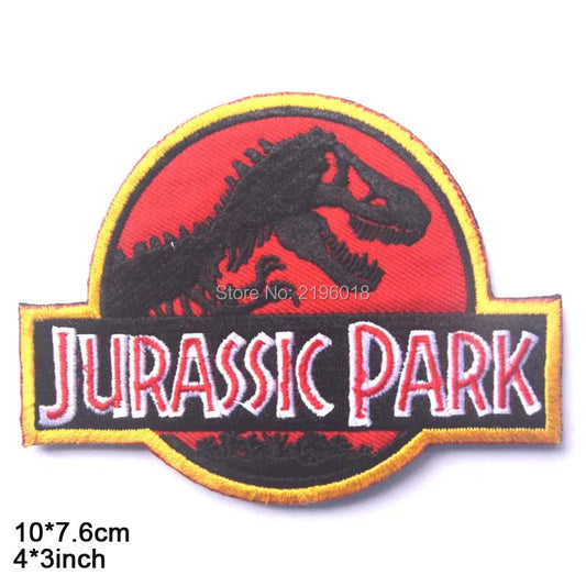 Dinosaur Jurassic Park Embroidered Iron On Clothes Patch For Clothing Stickers Garment Apparel Accessories - petguardiansupplies